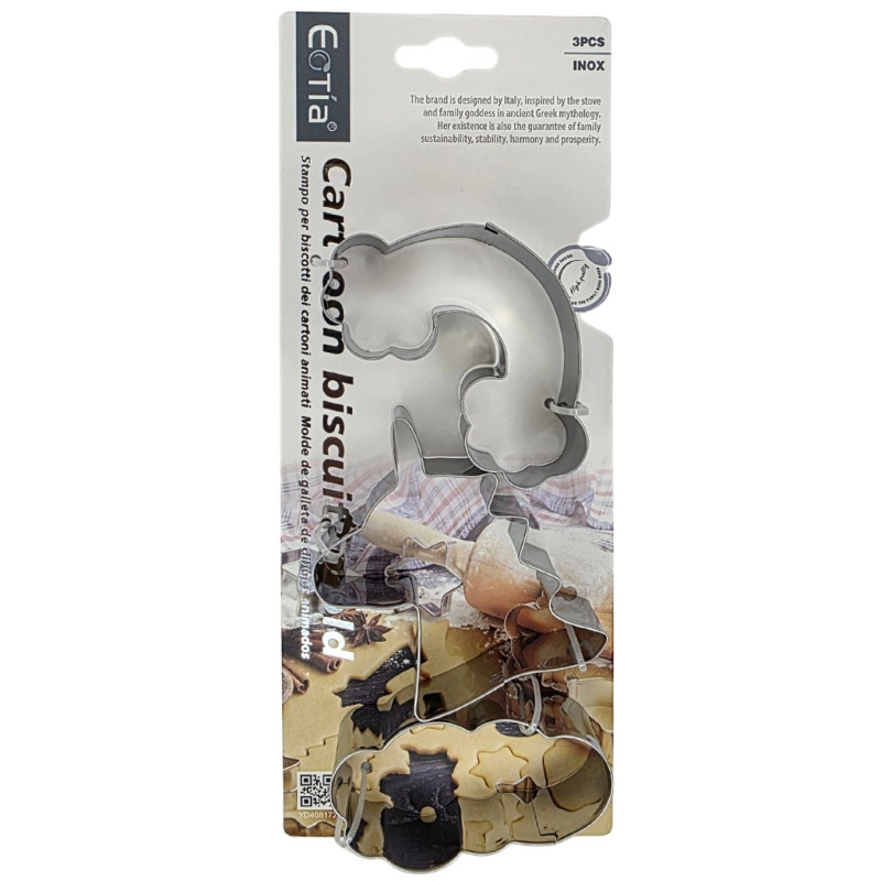 Nerūdijančio plieno formelės 3 vnt