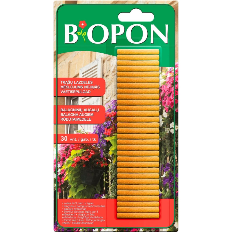 Lazdelės Biopon balkono augalams 30vnt