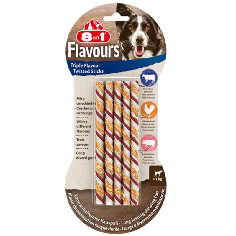 Skanėstai šunims 8in1 Flavours lazdelės,70g 10vnt