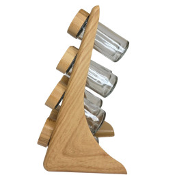 Stiklinė prieskoninė su 8 indeliais