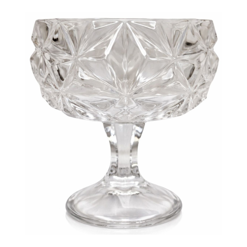 Stiklinis serviravimo indas ant kojelės