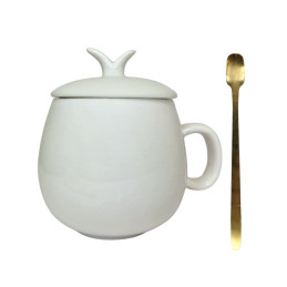 Keraminė cukrinė su dangteliu + šaukštelis