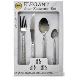 Nerūdijančio plieno stalo įrankių rinkinys 24vnt