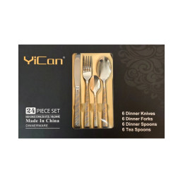 Nerūdijančio plieno stalo įrankių rinkinys 24vnt dėkle