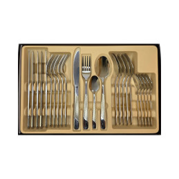 Nerūdijančio plieno stalo įrankių rinkinys 24vnt dėkle