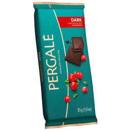 Juodasis šokoladas Pergalė su spanguolių gabalėliais 85g
