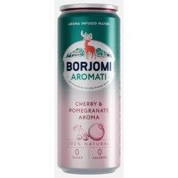 Natūralus mineralinis vanduo Borjomi Aromati vyšnių ir granatų skonio,330ml