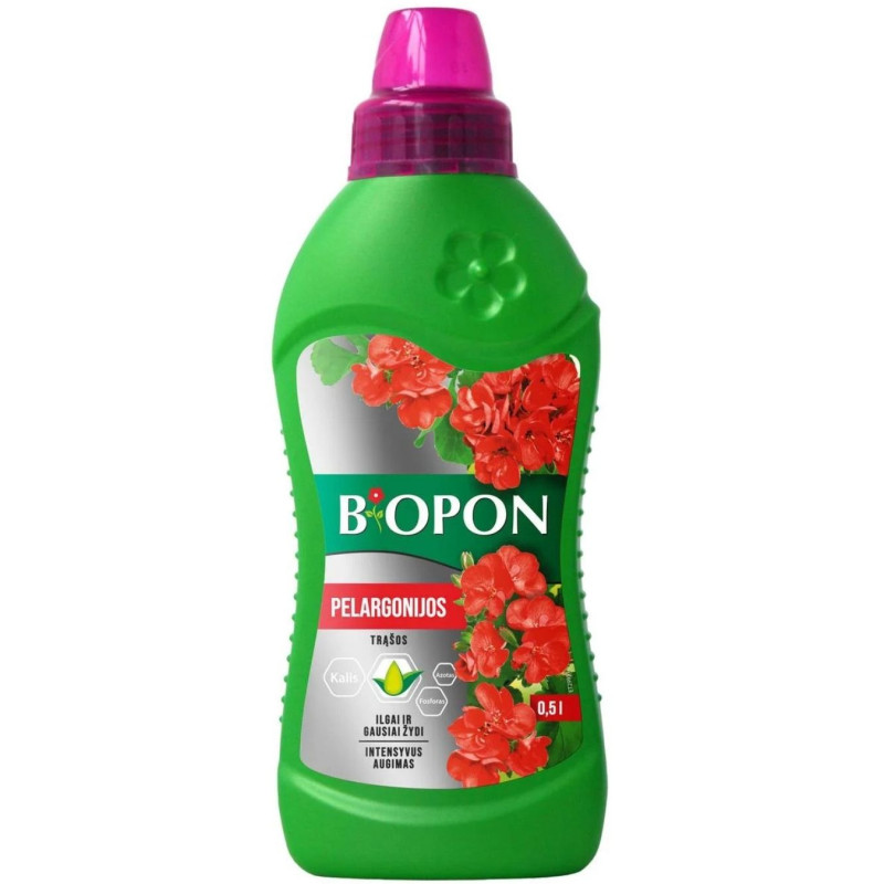 Skystos trąšos Biopon pelargonijoms 500ml