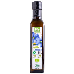 Linų sėmenų aliejus Bionaturalis 250ml ekologiškas šalto spaudimo