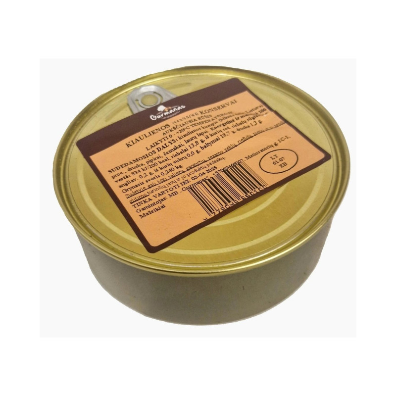 Kiaulienos karkos konservai Gurmans 240g