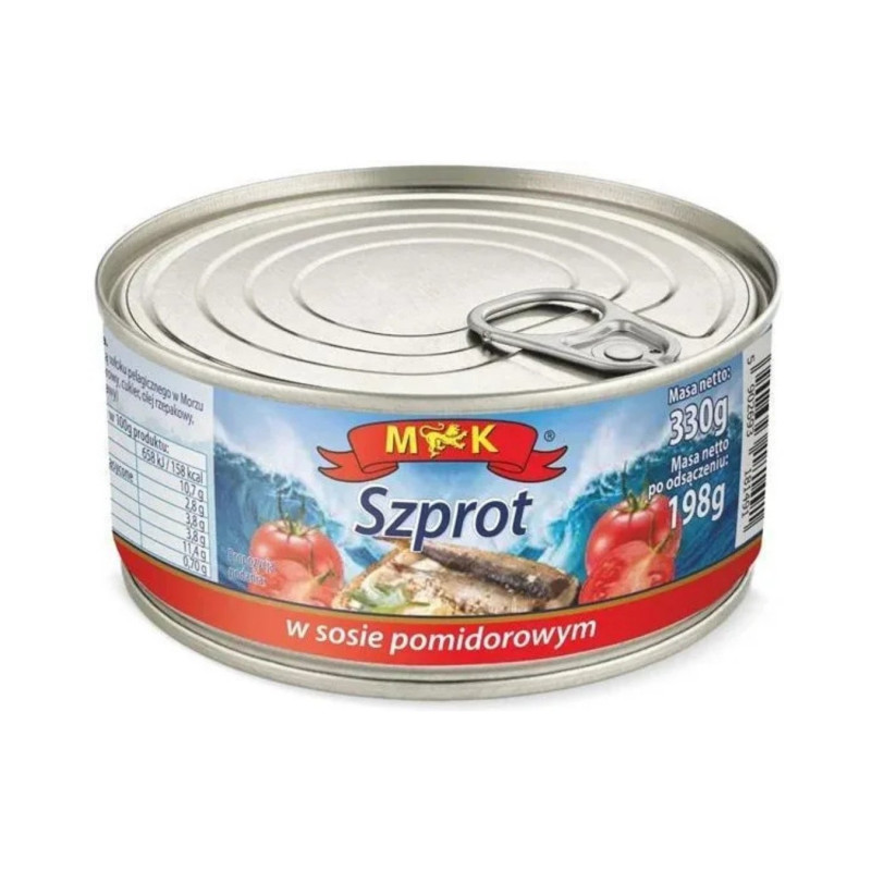 Šprotai pomidorų padaže MK 330g