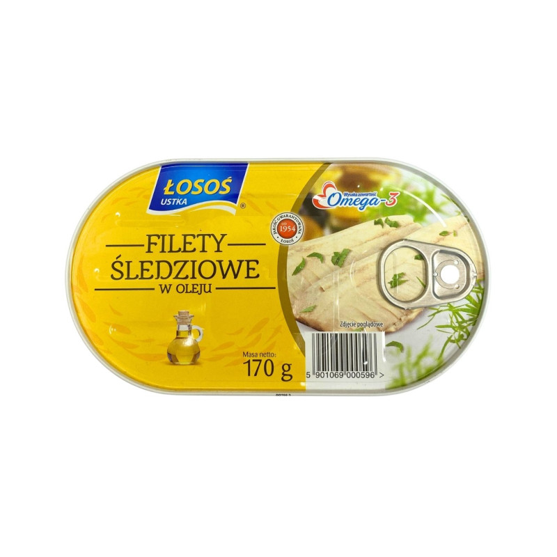 Konservuotos silkės file aliejuje 170g