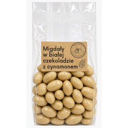 Migdolai baltajame šokolade su cinamonu, 200g