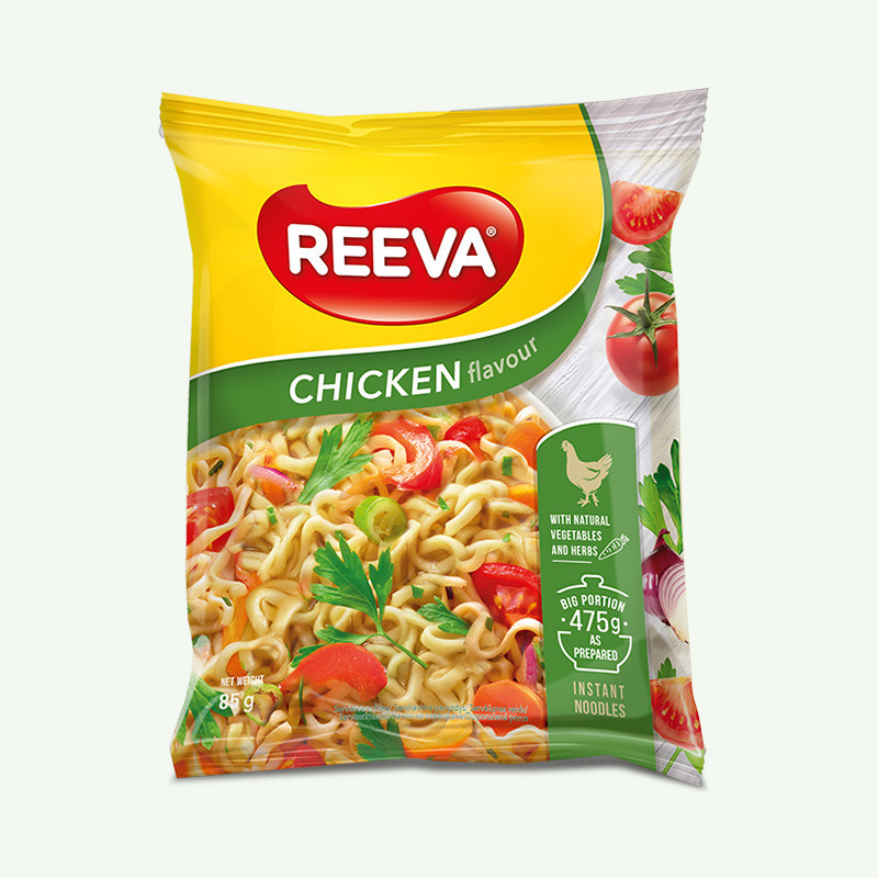 Greitai paruošiami makaronai Reeva  vištienos skonio,85g