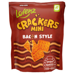 Krekeriai  kumpio skonio, Crackers mini, 100g