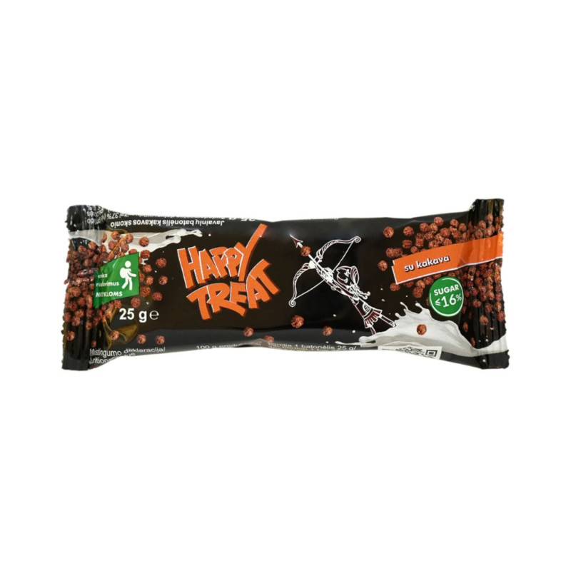 Javainių batonėlis Happy Treat kakavos skonio , 25g
