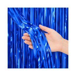 Dekoratyvinė užuolaida lietutis, mėlyna spalva, 100x200cm