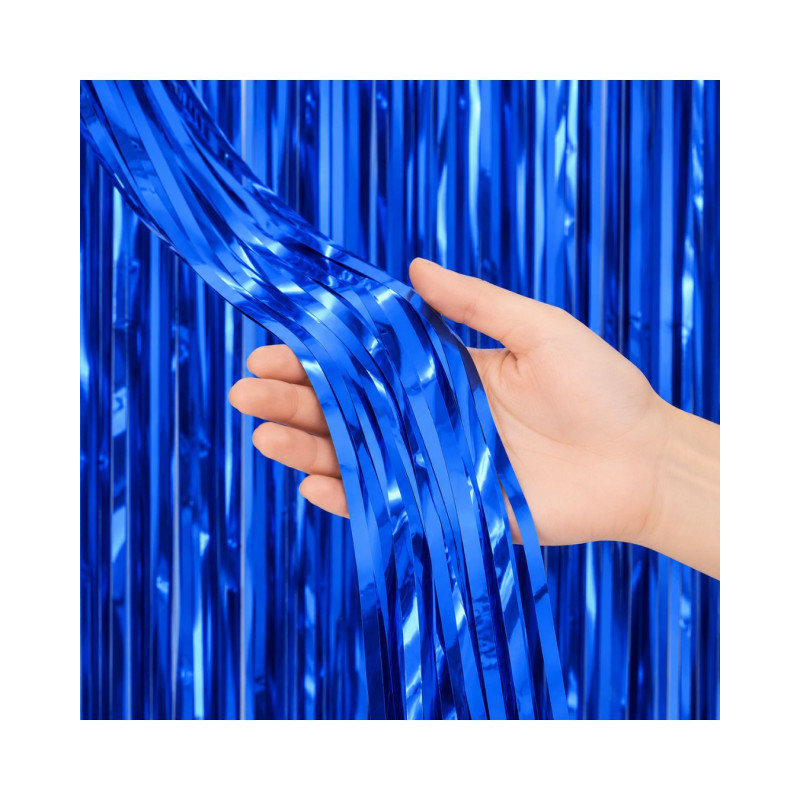Dekoratyvinė užuolaida lietutis, mėlyna spalva, 100x200cm