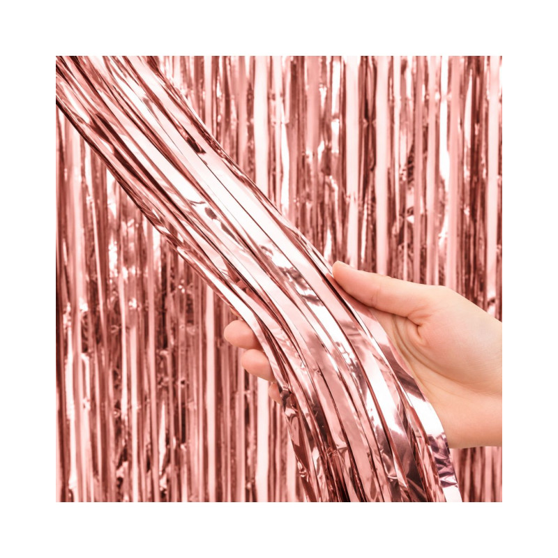 Dekoratyvinė užuolaida lietutis, šviešiai oranžinė spalva, 100x200cm