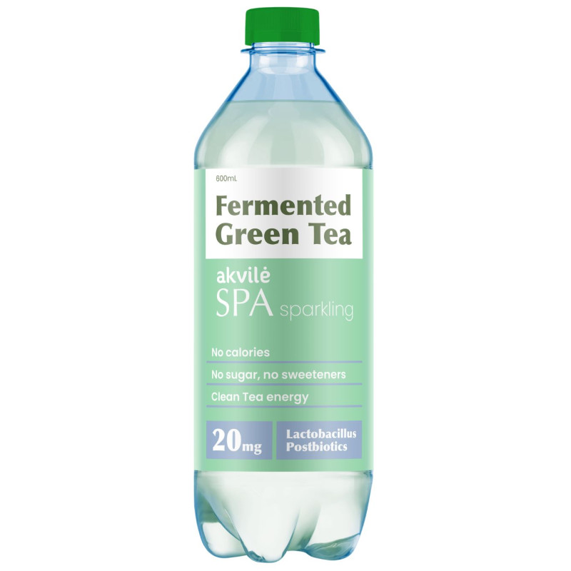 Gazuotas gaivusis gėrimas Akvilė Fermented Green Tea 600 ml