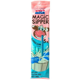 Pieno šiaudeliai Quick Milk kramtomosios gumos skonio, 30g