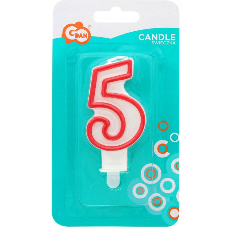 Žvakutė gimtadienio "5"