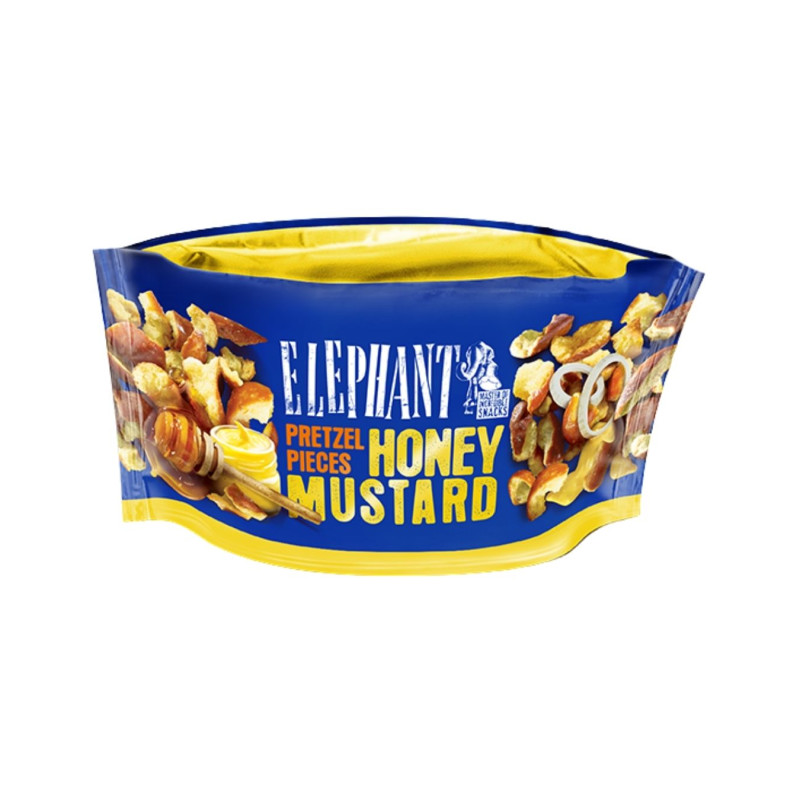 Medaus, garstyčių ir svogūnų skonio užkandis Elephant, 75g
