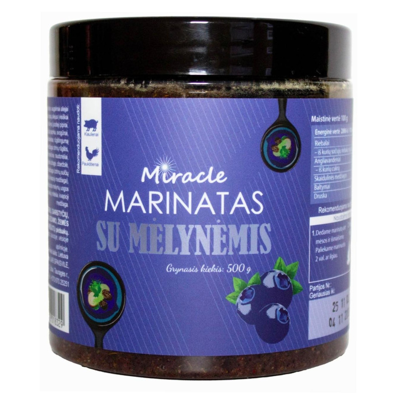 Marinatas MIRACLE su mėlynėmis, 500g
