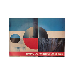 Spalvotas popierius A4 20 lapų