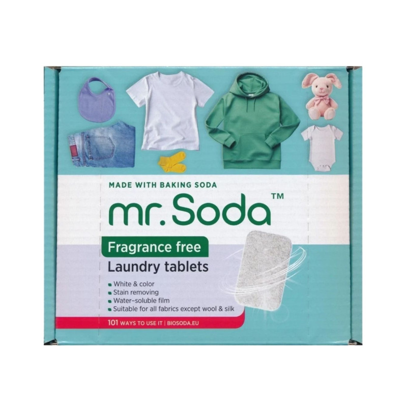 Skalbinių tabletės dr.Soda bekvapės su soda, 30x25g