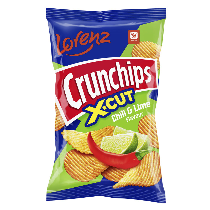 Traškučiai Lorenz aitriųjų paprikų ir žaliųjų citrinų skonio, 130g