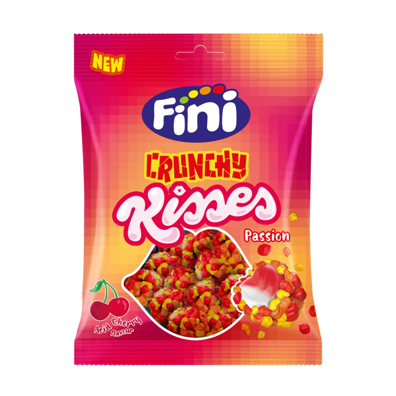 Saldainiai - Guminukai FINI Crunchy Kisses Passion, 75g
