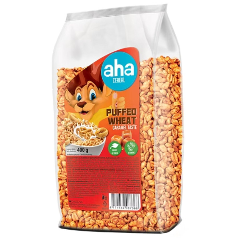 Sausi pusryčiai Aha karamelės skonio, 400 g