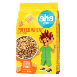 Sausi pusryčiai Aha kviečiai su medumi ir vitaminais, 400g