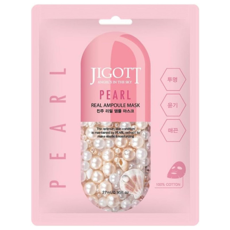 JIGOTT lakštinė veido kaukė PEARL 27 ml
