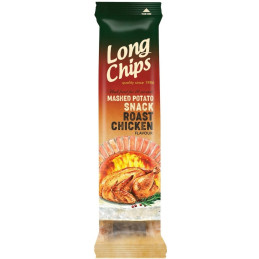 Bulvių tyrės užkandis Long chips keptos vištienos skonio, 75 g