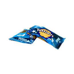 Iriso ir karamėlės skonio saldainiai Tofflairs su pienišku įdaru, 1kg