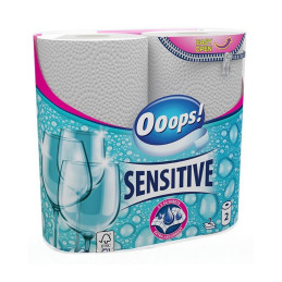 Popieriniai rankšluosčiai OOOPS! Classic Sensitive 2 vnt, 2 sluoksniai