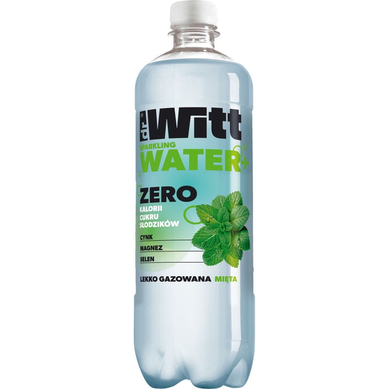 Mėtų skonio gazuotas gėrimas DrWitt su kalciu, magniu, cinku,selenu 750 ml