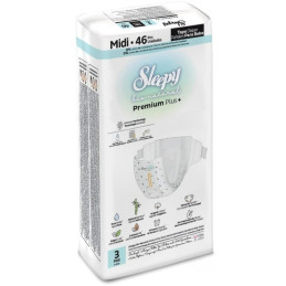 Sauskelnės Sleepy Premium Plus 3 dydis 4-10kg, 46 vnt