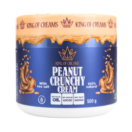 Žemės riešutų kremas King Of Creams traškus su jūros druska, 500 g