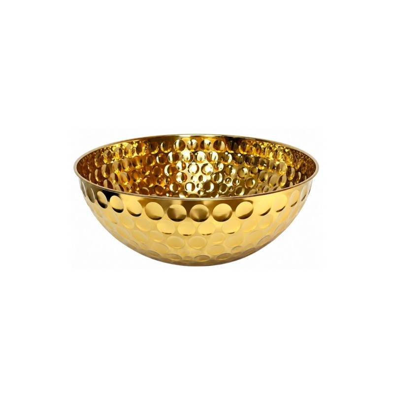 Metalinis serviravimo dubuo auksinis 19 cm