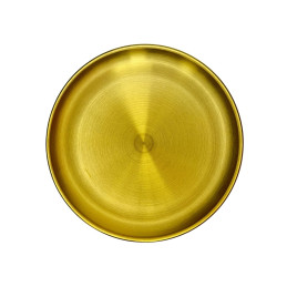 Serviravimo padėklas apvalus aukso spalvos 23 cm