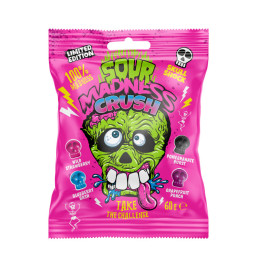 Karamelė "Sour Madness Crush" labai rūgštūs, kaukolių formų 60g