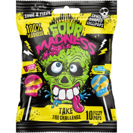 Karamelė "Sour Madness Skull Shaped" itin rūgštūs, kaukolių formų,90g