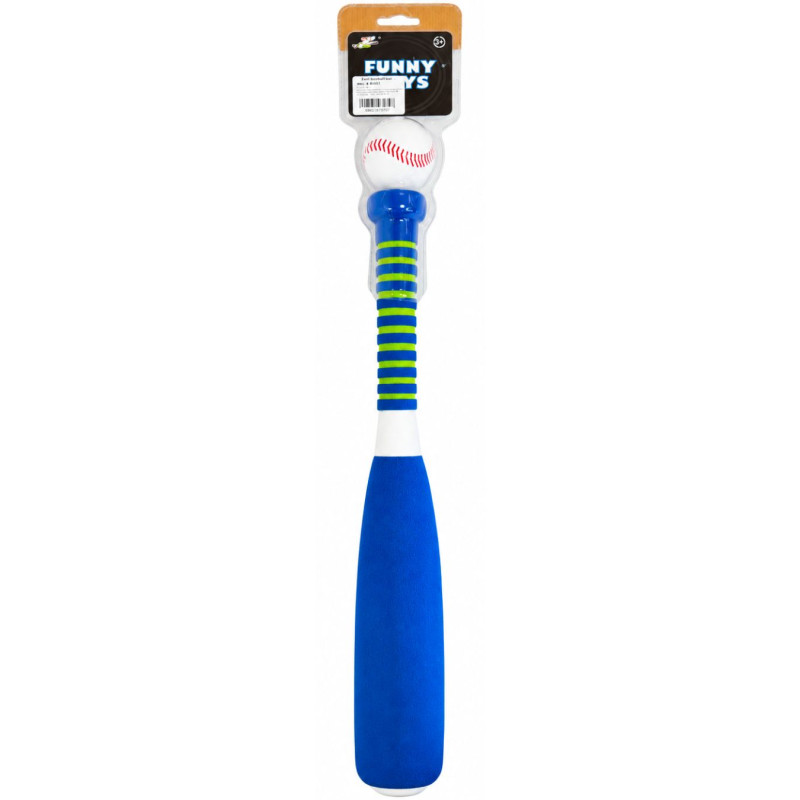 Žaislinė minkšta beisbolo lazda + kamuoliukas 53,5 cm