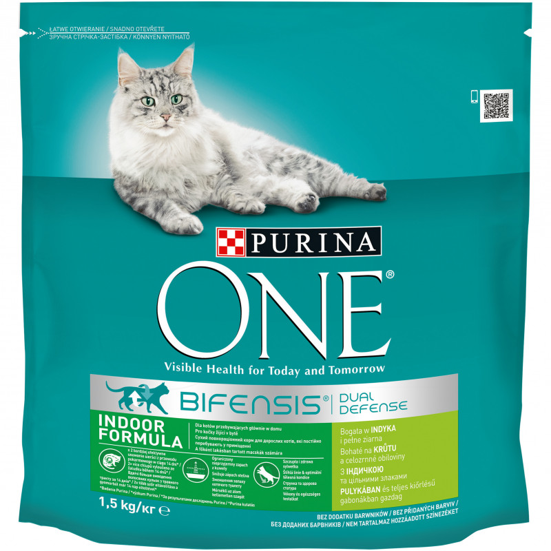 Ėdalas katėms ONE  Indoor sausas 1.5kg