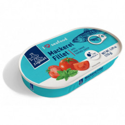 Atlantinių skumbrių filė pomidorų padaže  Zigmas  170g/102g