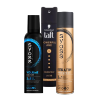 Plaukų putos, lakai ir kitos priemonės