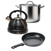 Puodai, greitpuodžiai, keptuvės, kavinukai